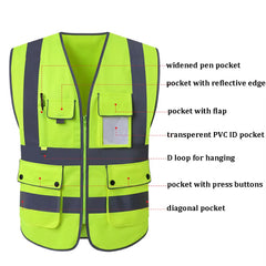 S-4XL Reflective Safety Vest High Visibility Night Riding Running Vest Outdoor Sports Accessories Safety Vest Sports Waistcoat