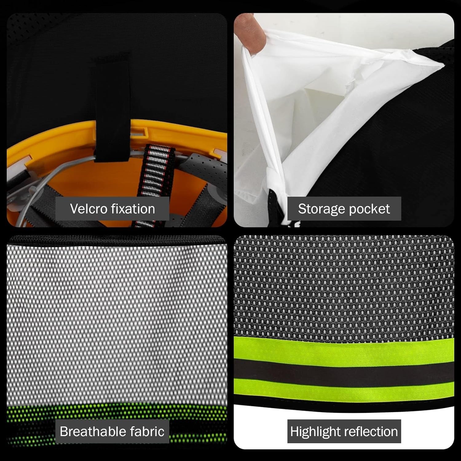 Hard Hat Sun Shade, Full Brim Neck Shield, 2Packs, Hard Hat Not Included