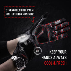 Touchscreen TPR Impact Reducing PVC Reinforced Palm Non-Slip Breathable Mens Heavy Duty Work Gloves