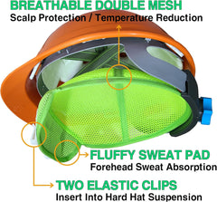 3PCS Hard Hat Liner Sweatband Work Safety Helmet Accessories, Washable Cool Mesh