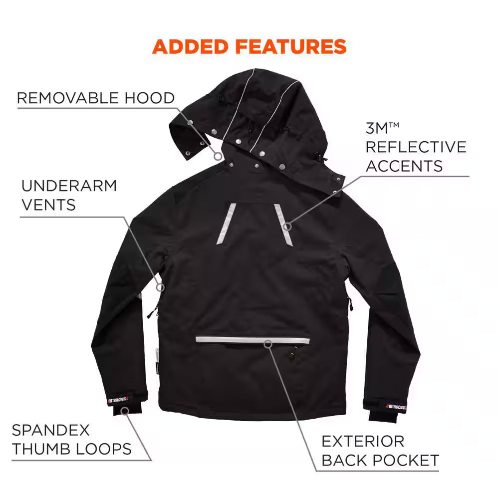 N-Ferno 6466 X-Large Black Thermal Jacket
