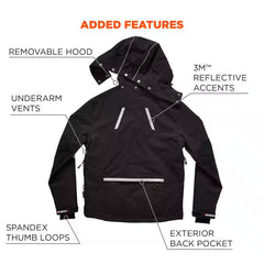 N-Ferno 6466 X-Large Black Thermal Jacket