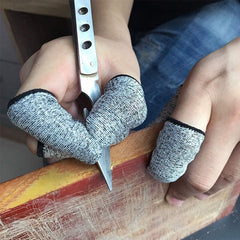 12 PCS Finger Cots Cut Resistant Protector, Finger Covers for Cuts, Gloves Life Extender, Cut Resistant Finger Protectors for Kitchen, Work, Sculpture, Anti-Slip, Reusable