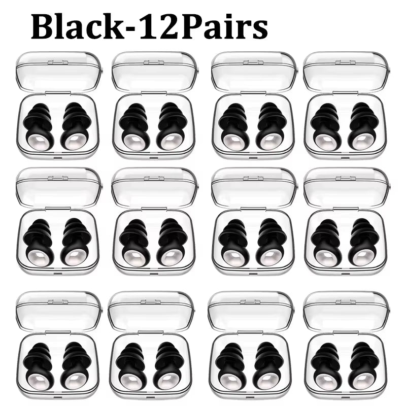 Silicone Sleeping Noise Reducing Earplugs Set Swimming Noise Reducing Earplugs Soundproof Noise Canceling Mute Earplugs
