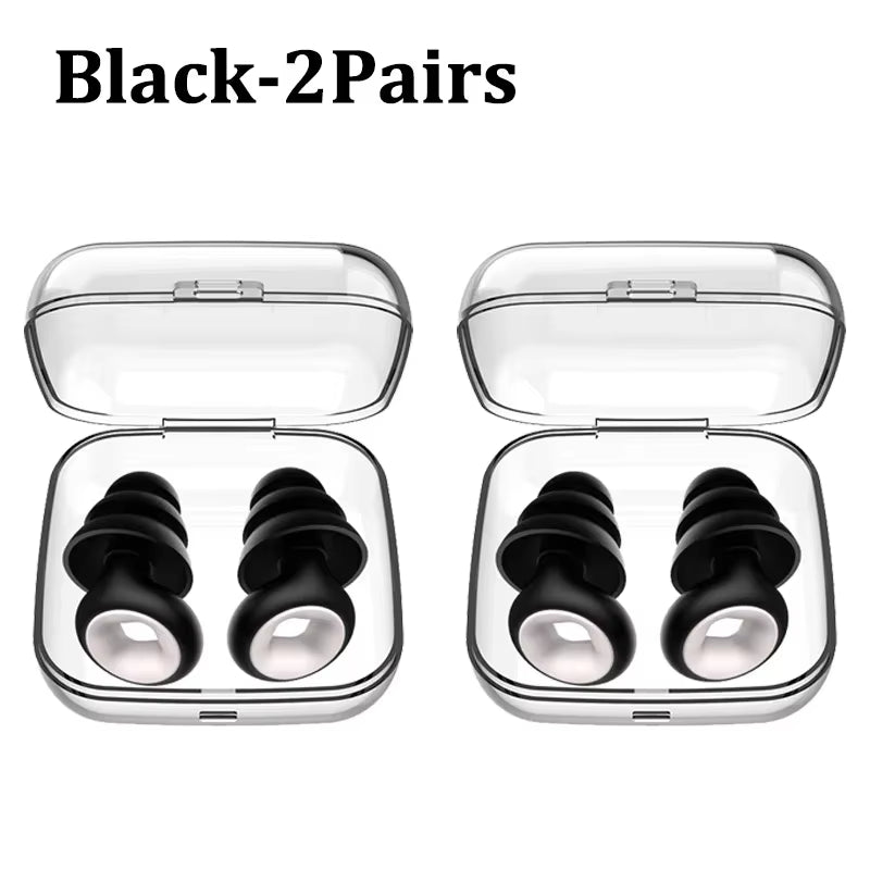 Silicone Sleeping Noise Reducing Earplugs Set Swimming Noise Reducing Earplugs Soundproof Noise Canceling Mute Earplugs