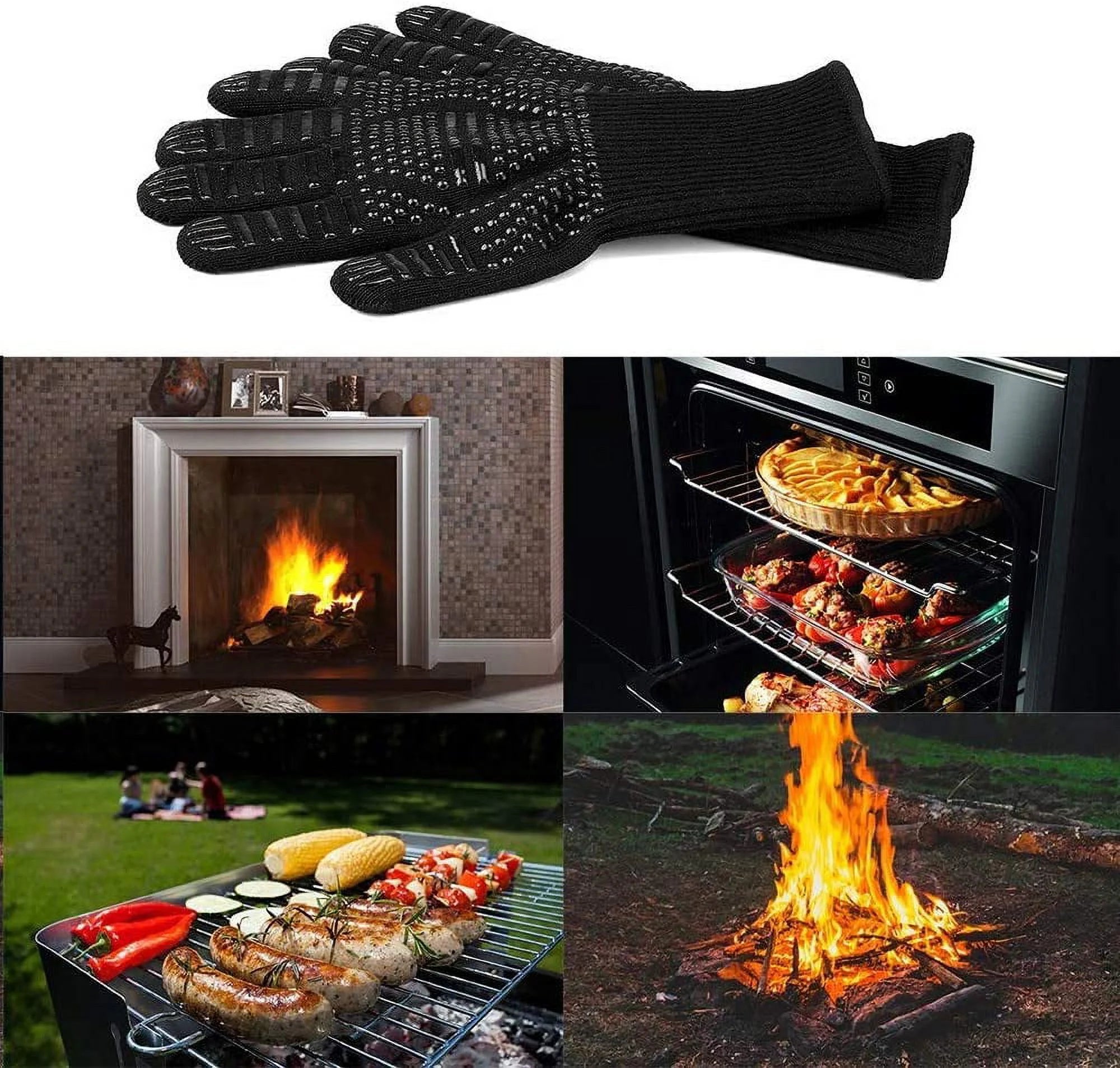 PLGEBR Silicone Heat Resistant Cut Resistant Grill Gloves