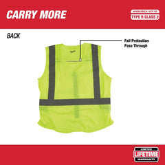Large/X-Large Yellow Class 2 High Visibility Safety Vest and Mesh High Visibility Safety Vest (2-Pack)