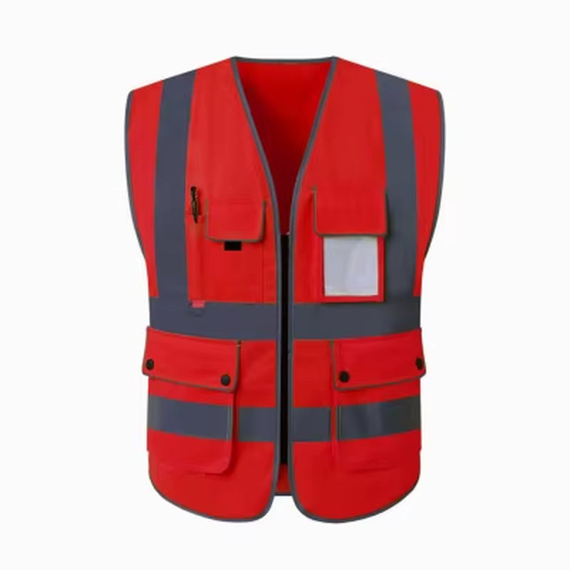 S-4XL Reflective Safety Vest High Visibility Night Riding Running Vest Outdoor Sports Accessories Safety Vest Sports Waistcoat