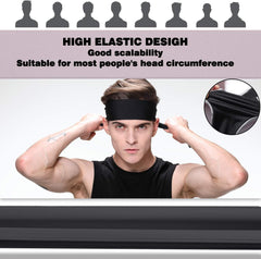 Headbands for Men, 3-Pack Men'S Head-Ties, Breathable Headbands for Tennis, Running, Sweat-Wicking Non Slip
