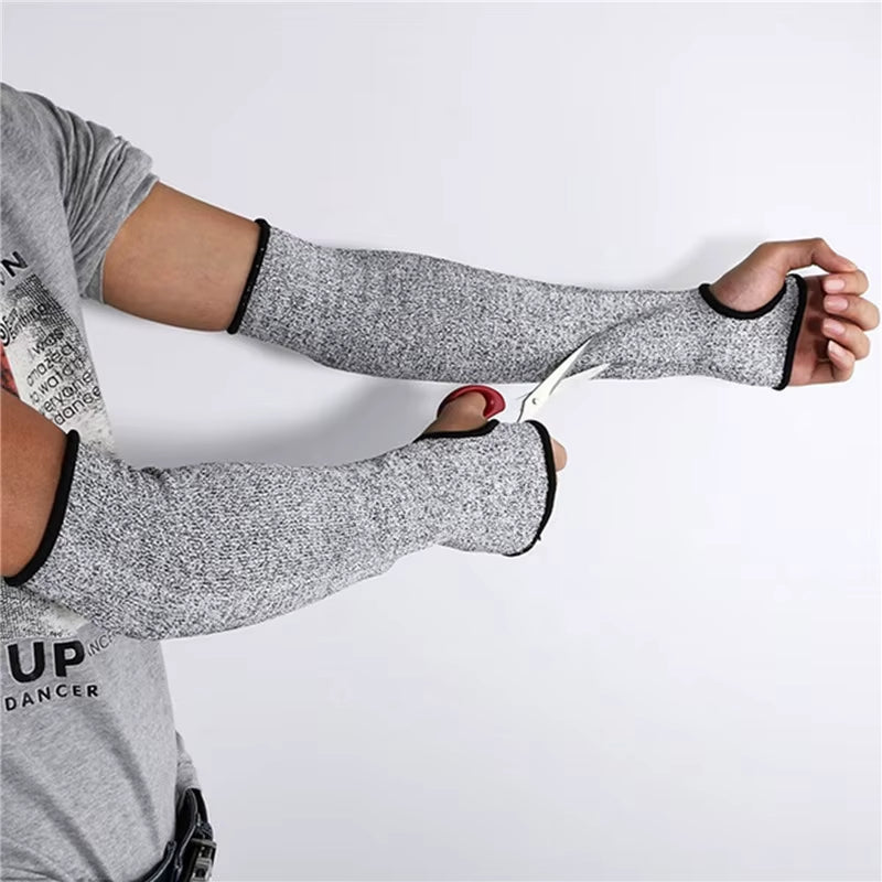 1Pc Level 5 HPPE Cut Resistant Anti-Puncture Work Protection Arm Sleeve Cover Cut-Resistant Arm Sleeve Ed-Shipping