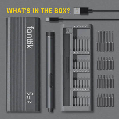 Cordless Precision Screwdriver Set with 24 Magnetic Precision Bits