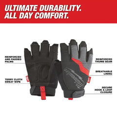 Large Fingerless Work Gloves