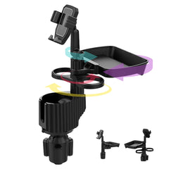 Contractor Car Cup Holder Tray 360 Degree Rotationcar Tray Table Phone Slot Car Food Table Organized Adjustable Drink Holder Car Accesories