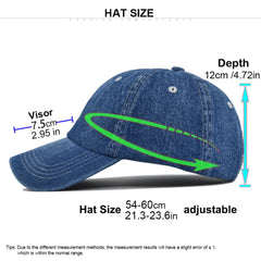 Clearance! Baseball Cap, Mens and Womens Denim Retro Washed and Old Destroyed Peaked Cap Solid Color Baseball Cap, Womens Baseball Caps, Sun Hats for Women Blue