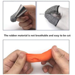 12 PCS Finger Cots Cut Resistant Protector, Finger Covers for Cuts, Gloves Life Extender, Cut Resistant Finger Protectors for Kitchen, Work, Sculpture, Anti-Slip, Reusable