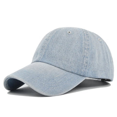Clearance! Baseball Cap, Mens and Womens Denim Retro Washed and Old Destroyed Peaked Cap Solid Color Baseball Cap, Womens Baseball Caps, Sun Hats for Women Blue