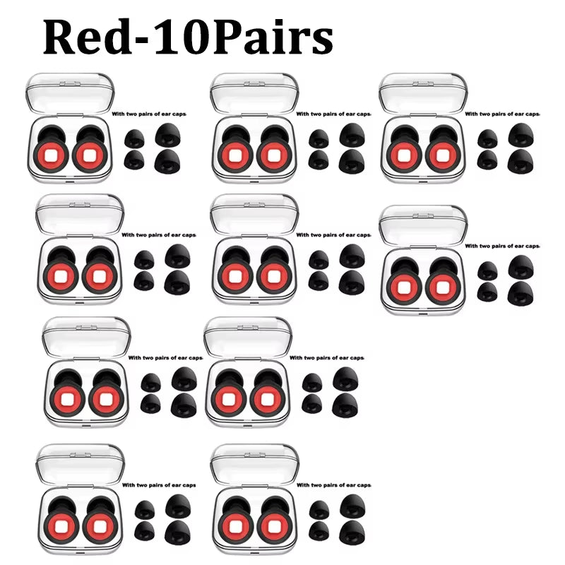 Silicone Sleeping Noise Reducing Earplugs Set Swimming Noise Reducing Earplugs Soundproof Noise Canceling Mute Earplugs