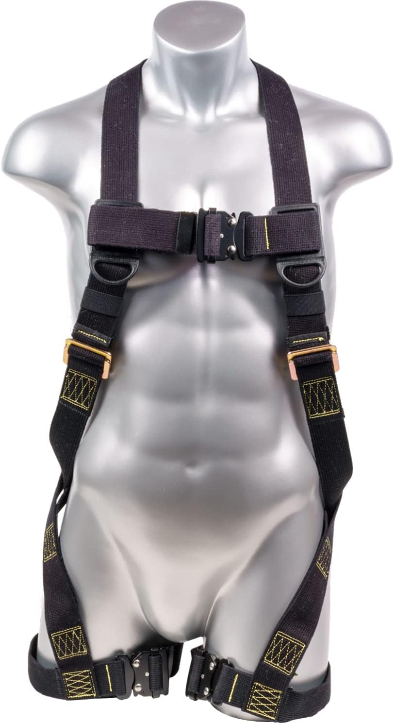 FR Safety Harness QCB Chest & Legs Dorsal 3D-Ring Para-Aramid/Aramid Webbing Harness