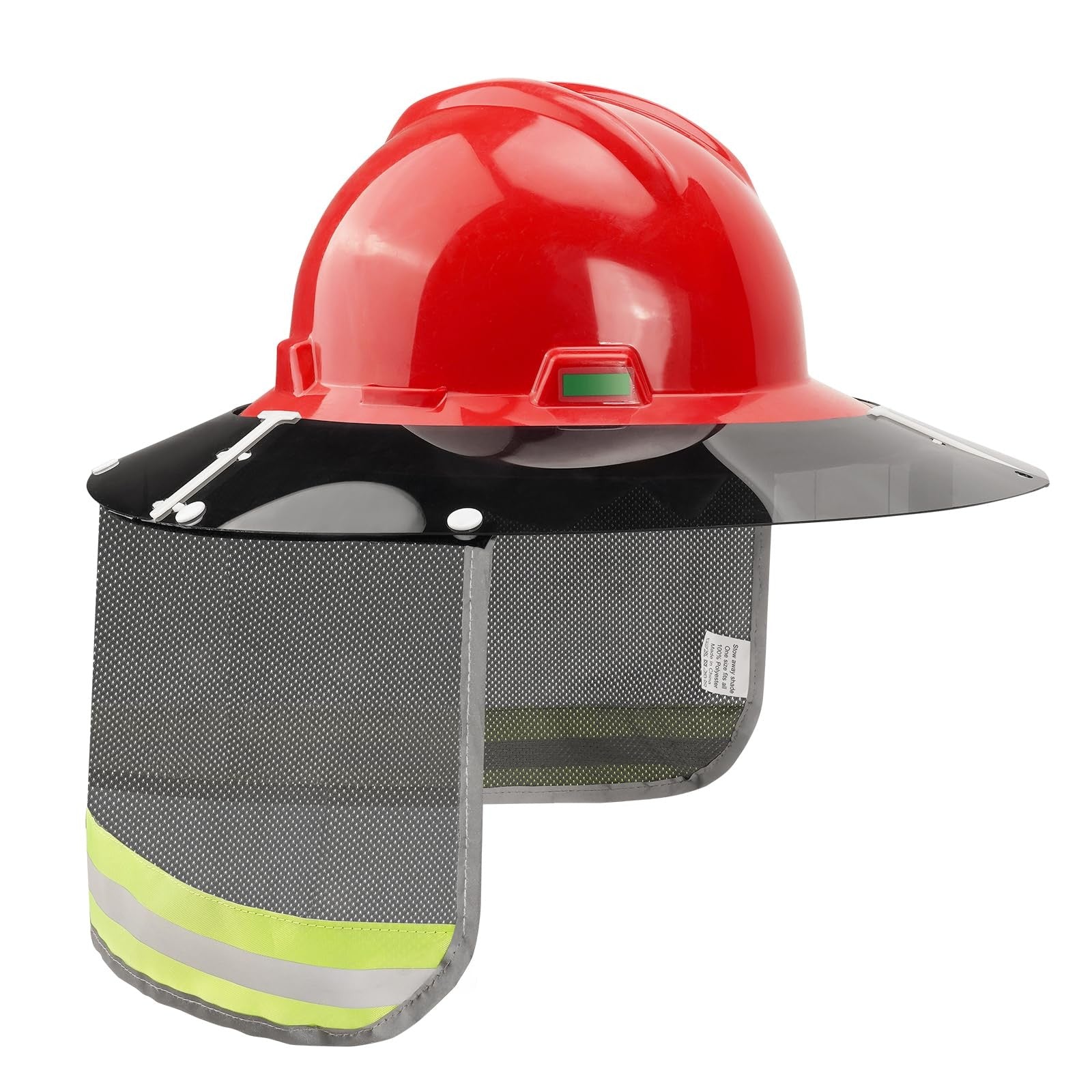 Hard Hat Visor with Neck Shade Fits Standard V-Gard Full Brim Attachment For