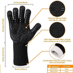 PLGEBR Silicone Heat Resistant Cut Resistant Grill Gloves