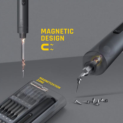 Cordless Precision Screwdriver Set with 24 Magnetic Precision Bits