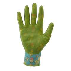 Youth Girls Nitrile Coated Garden Gloves