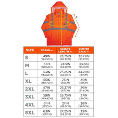 Glowear 8366 5XL Orange Lightweight Hi-Vis Rain Jacket - Type R, Class 3