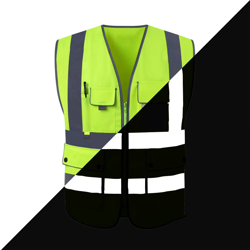 S-4XL Reflective Safety Vest High Visibility Night Riding Running Vest Outdoor Sports Accessories Safety Vest Sports Waistcoat