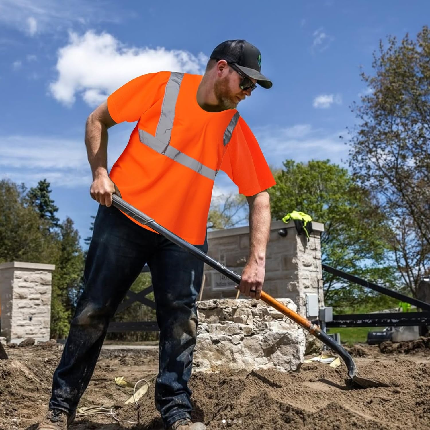 Safety Shirt,High Visibility Work T Shirt Long Short Sleeve Class 3 (XS-6XL)
