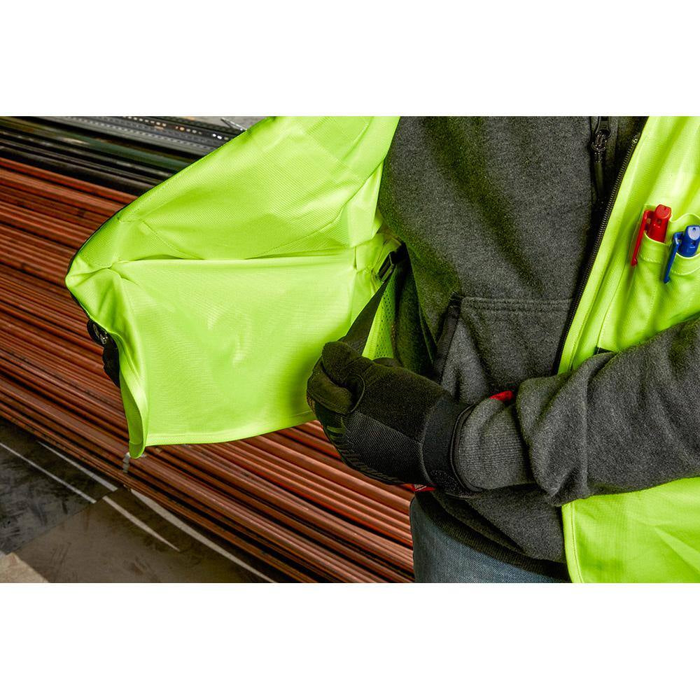 Large/X-Large Yellow Class 2 High Visibility Safety Vest and Mesh High Visibility Safety Vest (2-Pack)