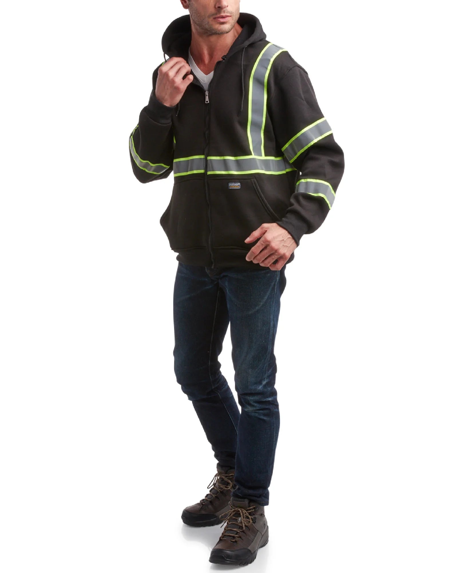 Men'S Hi Vis Hoodie - ANSI/ISEA Class 3 Safety Workwear Reflective (M-2XL)