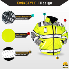 Reflective Jackets | Men'S Insulated Hi Vis Work Bombers | Yellow, Orange, Multicolor