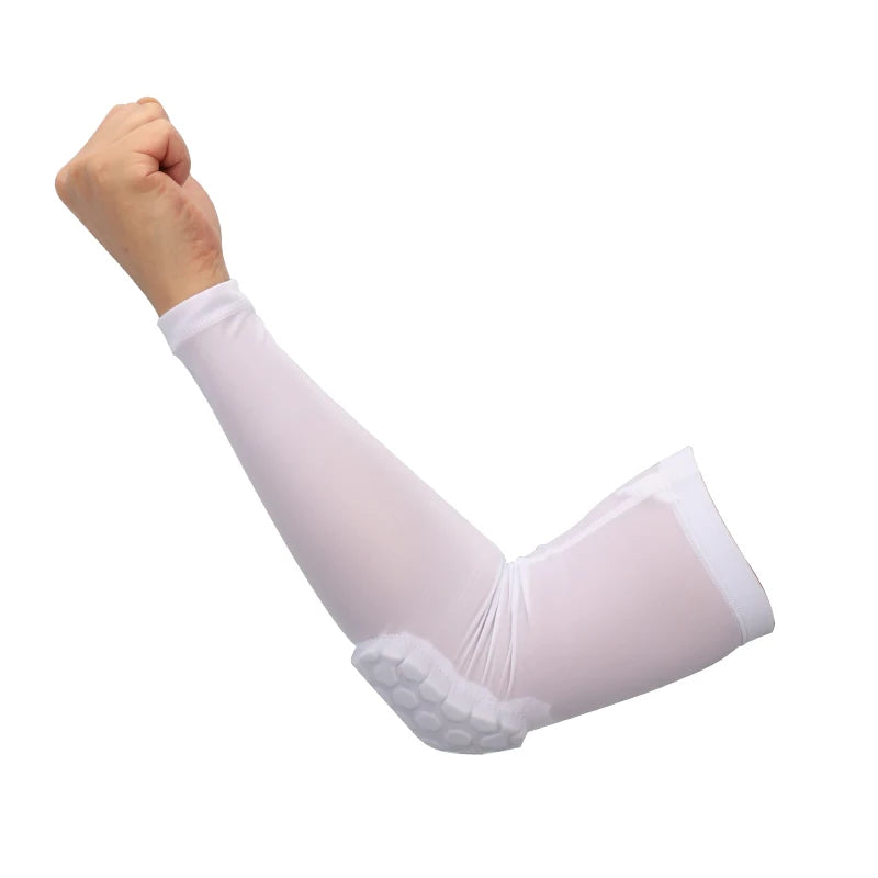 1Pc Arm Sleeve Armband Elbow Support Basketball Arm Sleeve Breathable Football Safety Sport Elbow Pad Brace Protector