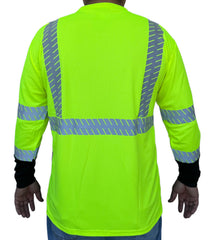 Crew Yellow Safety Shirt Reflective High Visibility ANSI Class 3/Level 2 Type R