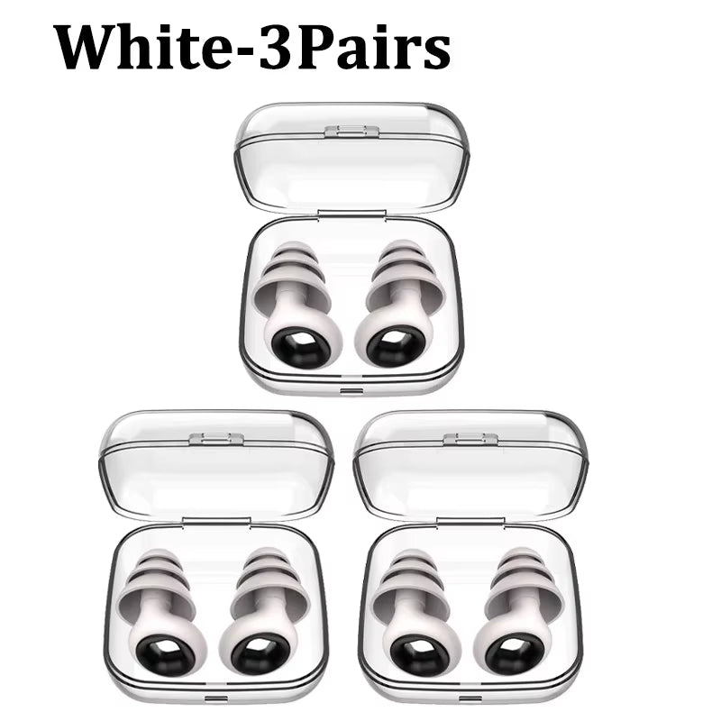 Silicone Sleeping Noise Reducing Earplugs Set Swimming Noise Reducing Earplugs Soundproof Noise Canceling Mute Earplugs
