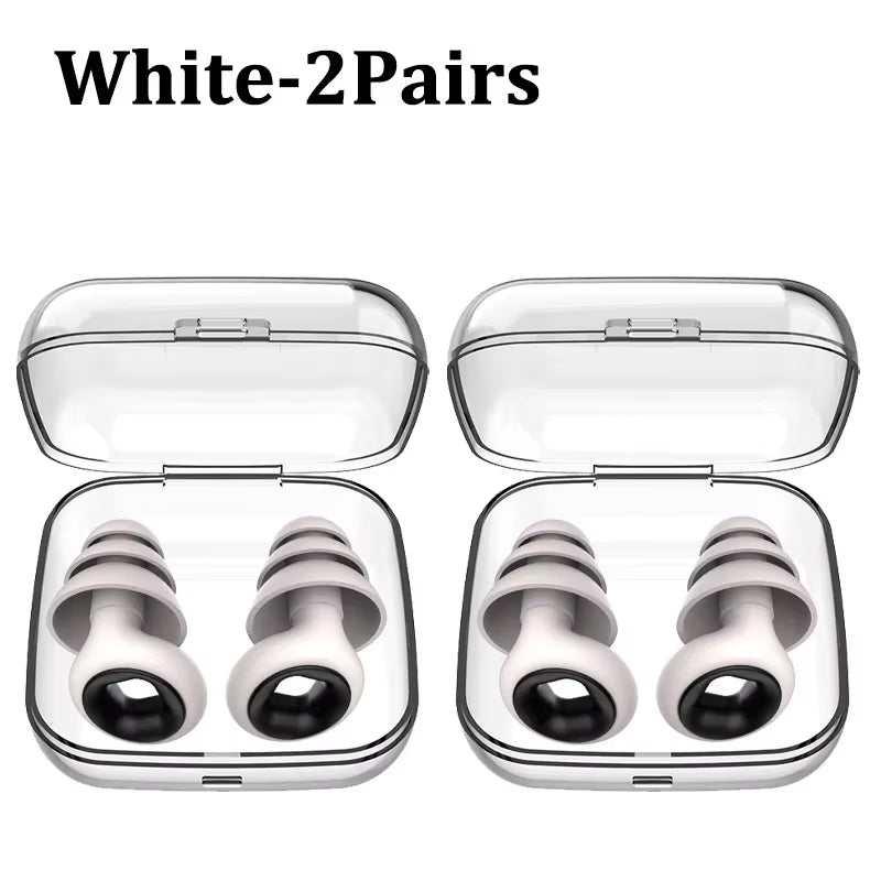 Silicone Sleeping Noise Reducing Earplugs Set Swimming Noise Reducing Earplugs Soundproof Noise Canceling Mute Earplugs
