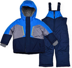 Boys Boys Ski Jacket and Snowbib Snowsuit Set 2 Piece Zip up Jacket and Overall Snowsuit Set for Little Kids