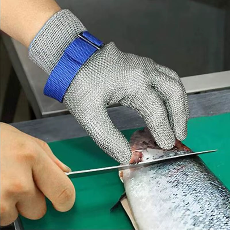 Anti-Cut Gloves Safety Cut Proof Stab Resistant Stainless Steel Wire Metal Mesh Butcher Protect Meat Cut-Resistant Gloves ANSIA5