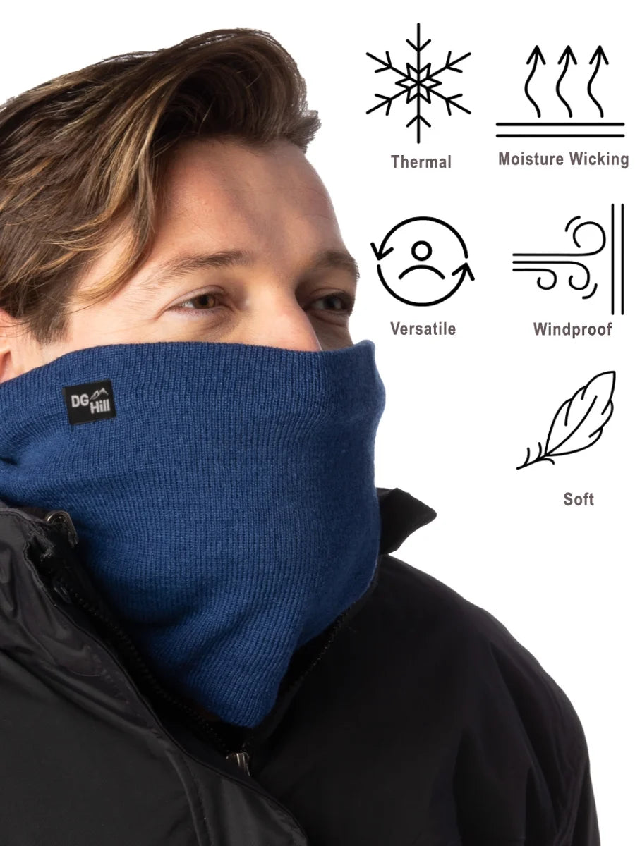 Thick Heat Trapping Thermal Neck Gaiter Set, 2 Pack