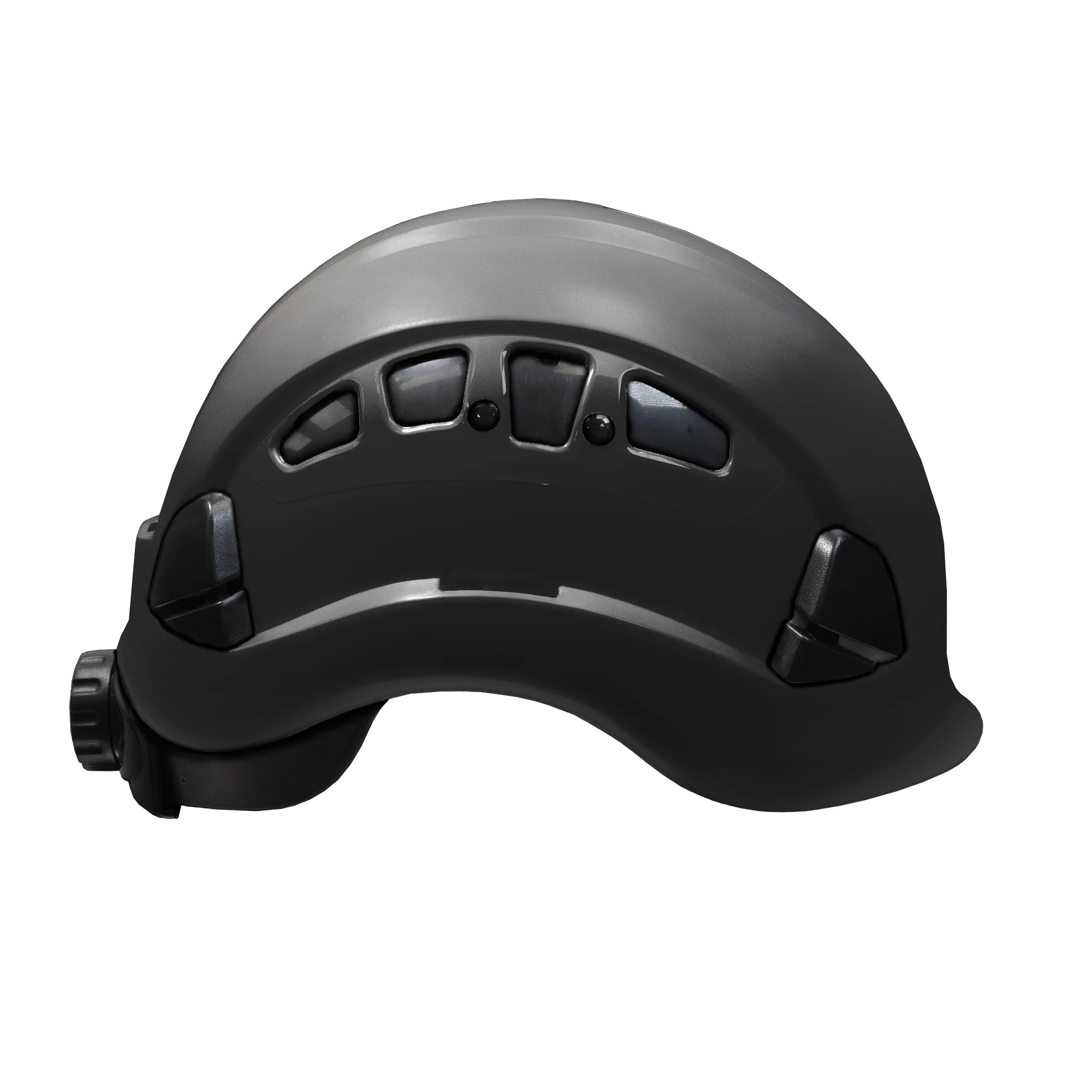 Ventilated Safety Rescue Helmet with Adjustable Ratchet 6-Point Suspension, HHAT-04 (Black)