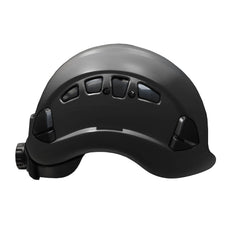 Ventilated Safety Rescue Helmet with Adjustable Ratchet 6-Point Suspension, HHAT-04 (Black)