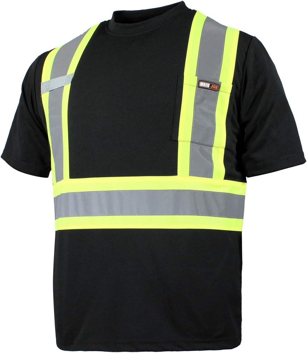 10/4 - High Visibility Safety Shirts for Men - Class 3 Shirts with Short Sleeves
