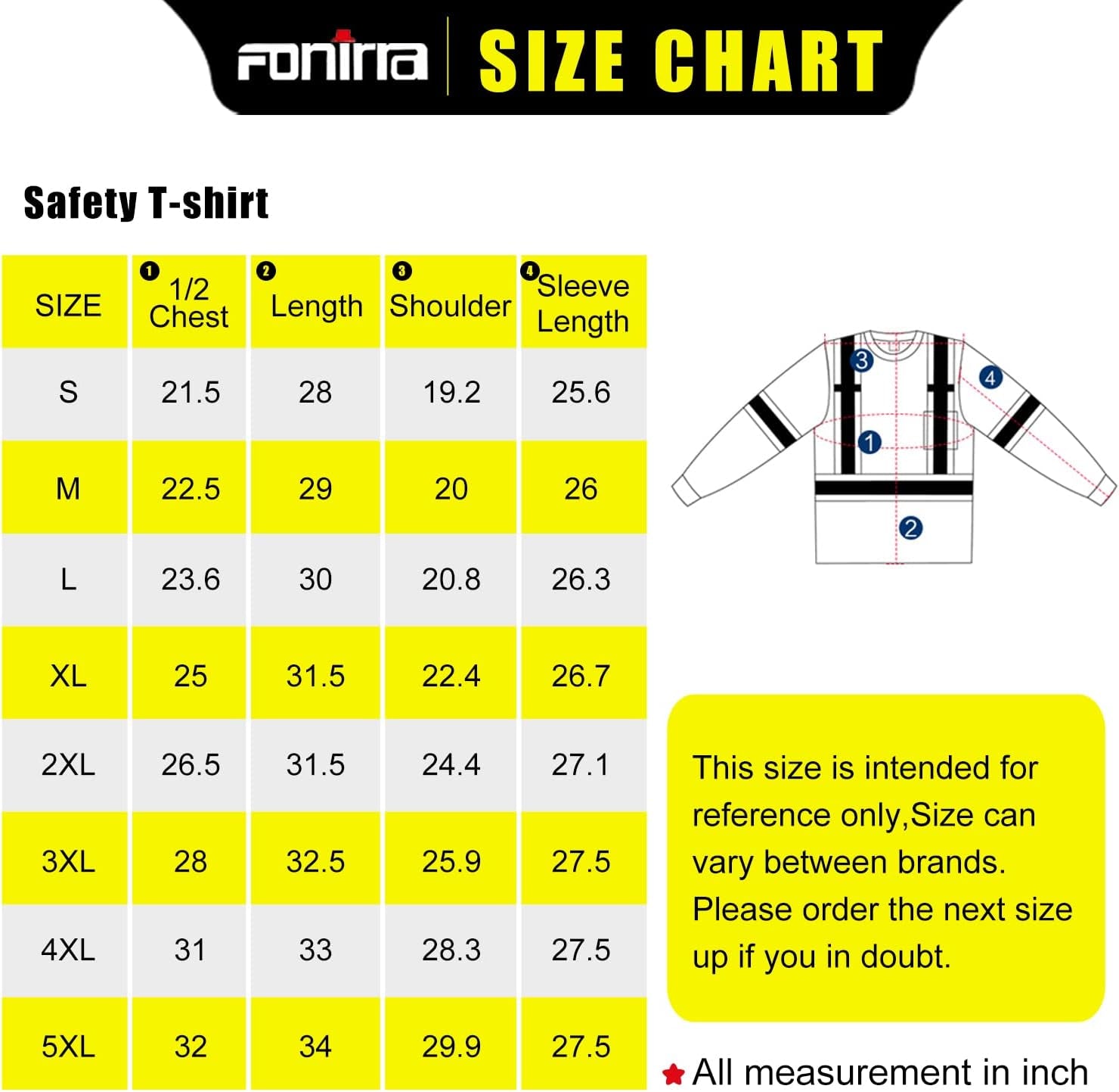 Long Sleeve Safety T Shirt Reflective High Visibility Construction Work Shirts ANSI Class 3 for Men