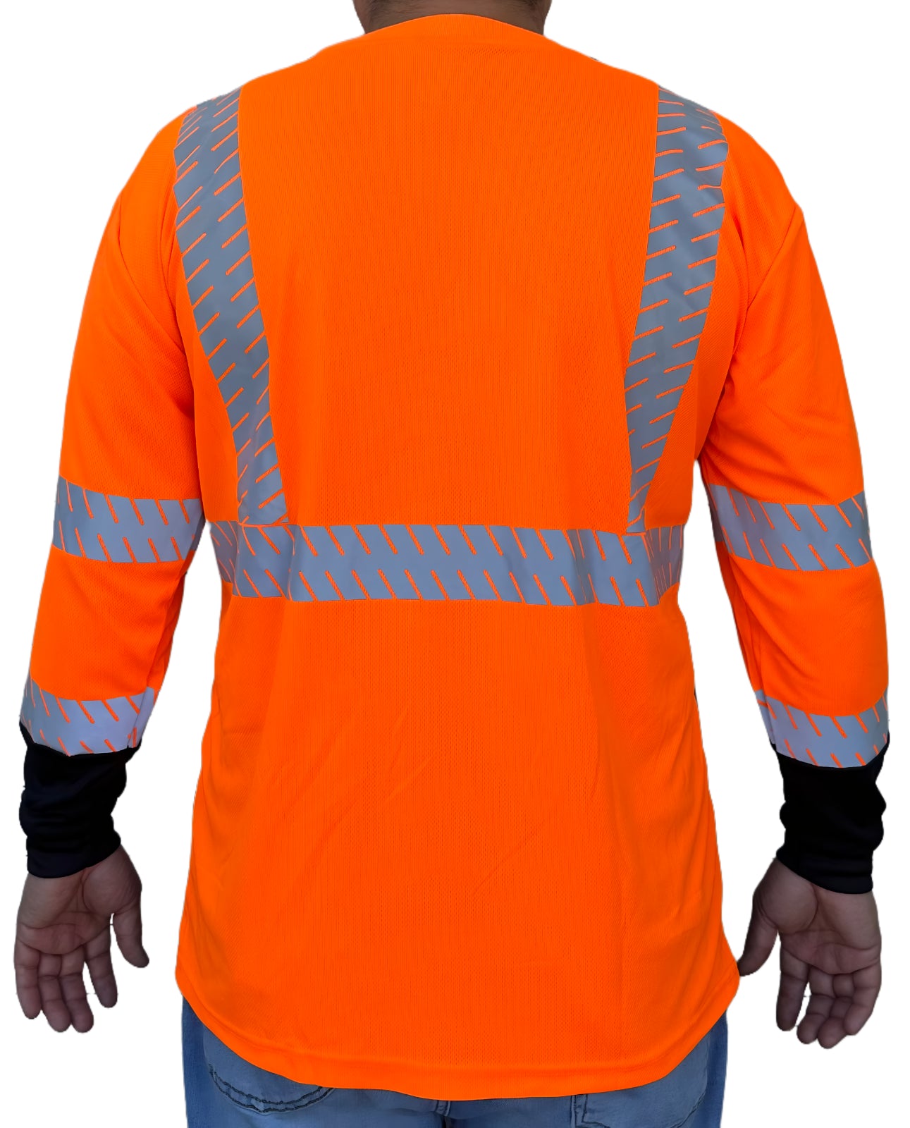 Crew Orange Safety Shirt Reflective High Visibility ANSI Class 3/Level 2 Type R