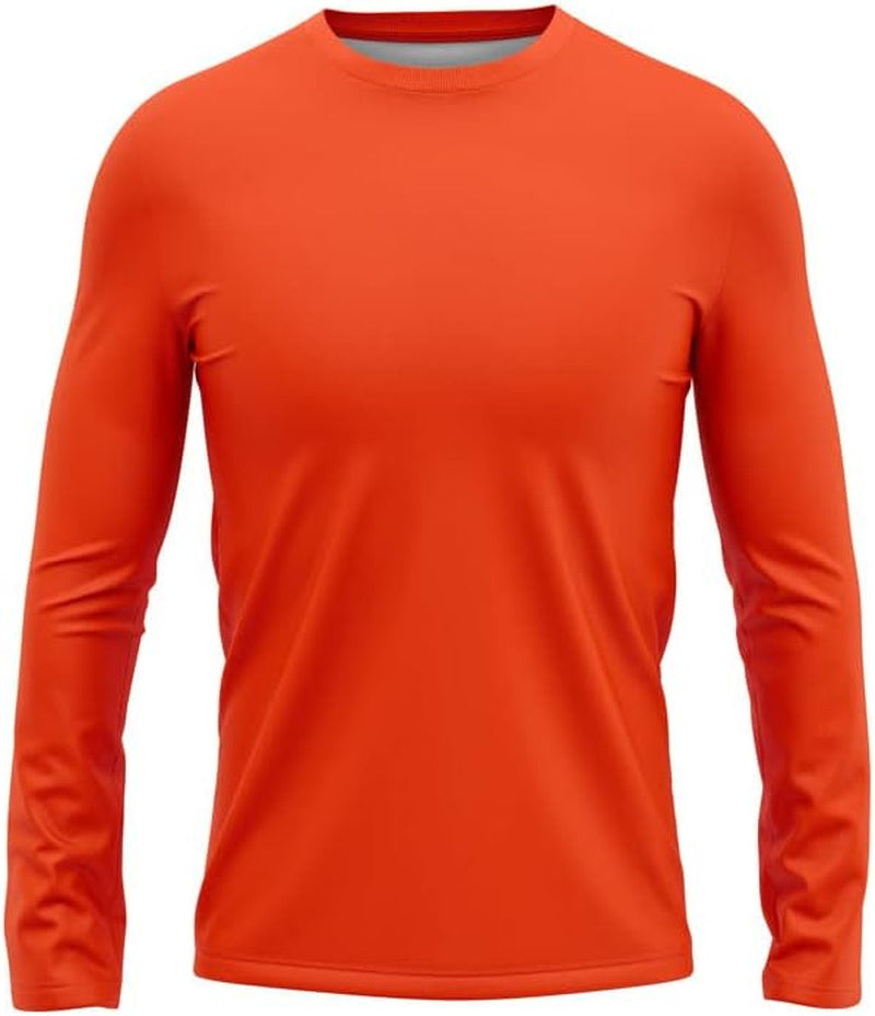 High Visibility Shirts for Men 100% Polyester UPF40+ Long Sleeve Safety Construction Work Shirts