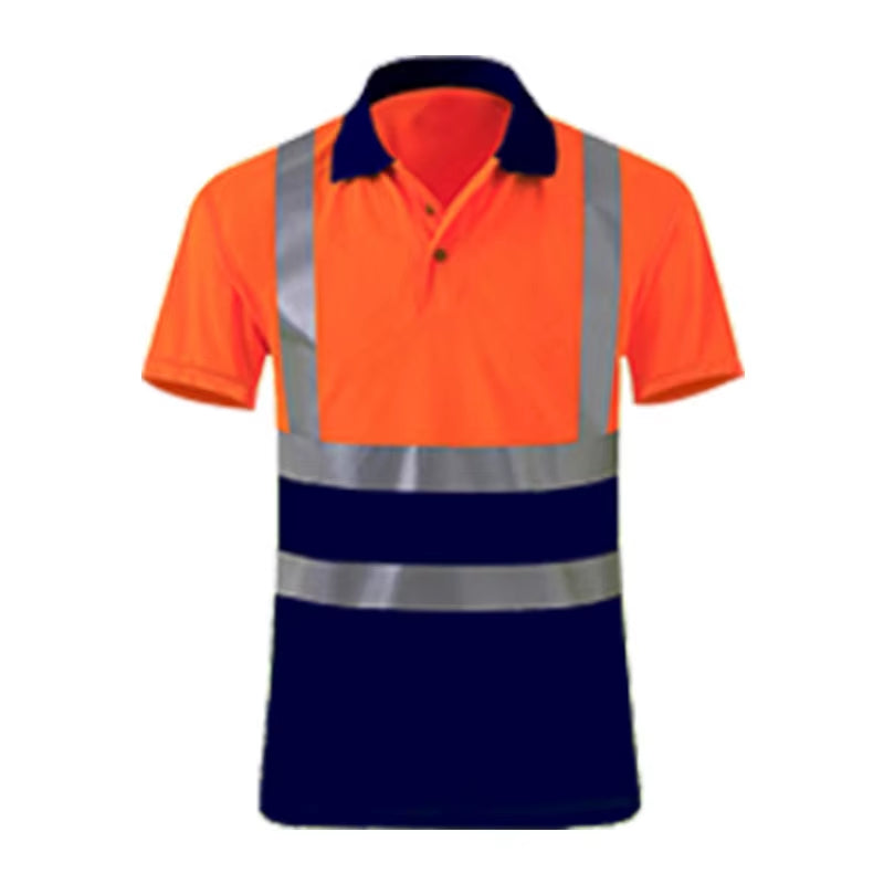 Shirts for Men High Visibility Reflective T-Shirt Long Sleeves Safety Shirt Hi Vis Workwear Shirt Work Shirts Polo