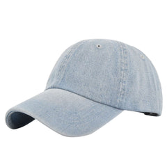 Clearance! Baseball Cap, Mens and Womens Denim Retro Washed and Old Destroyed Peaked Cap Solid Color Baseball Cap, Womens Baseball Caps, Sun Hats for Women Blue