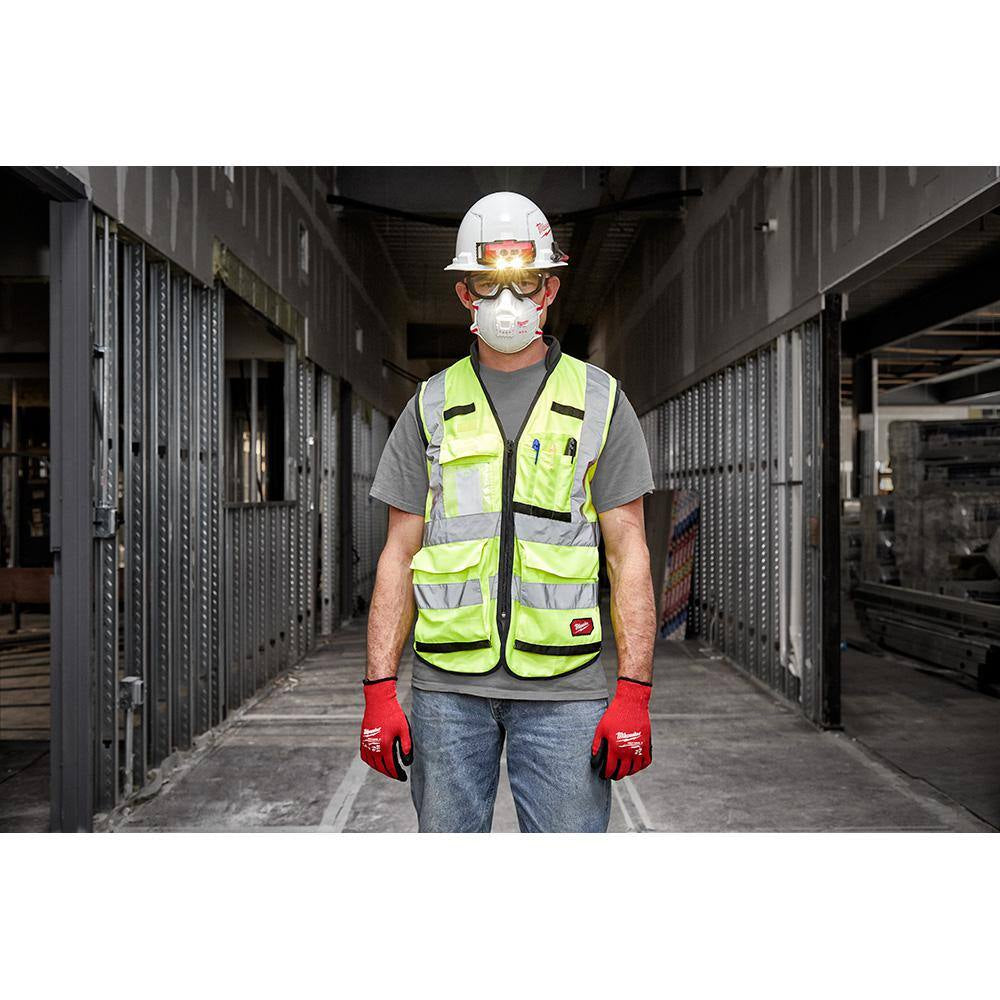 Large/X-Large Yellow Class 2 High Visibility Safety Vest and Mesh High Visibility Safety Vest (2-Pack)