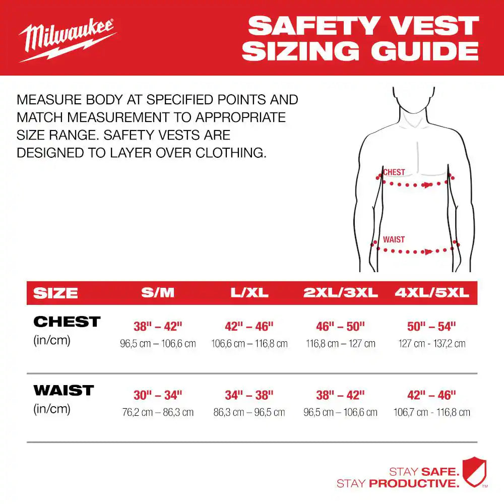 Small/Medium Orange and Yellow Class 2 High Visibility Safety Vest with 10 Pockets (2-Pack)